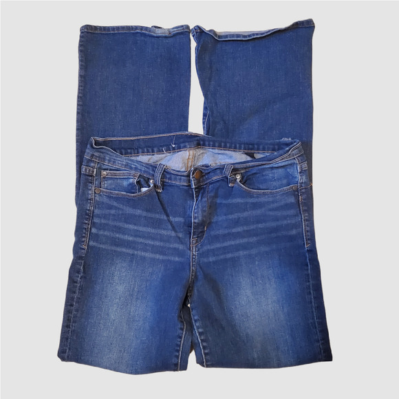 Calvin Klein Womens Jeans 30x31 Size 10 Tall Bootcut Dark Wash Stretch - Picture 3 of 10